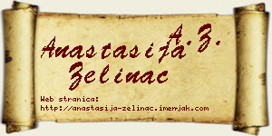 Anastasija Zelinac vizit kartica